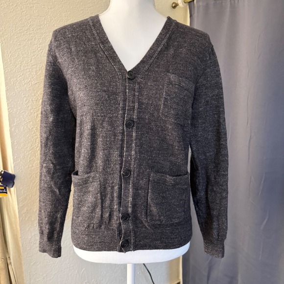 J.Crew Sweaters - J.Crew Womens Wool Linen Blend Cardigan Sweater Charcoal Gray Style